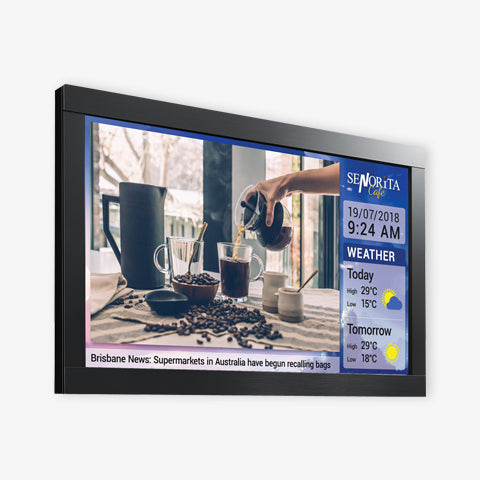 Horizontal Digital Signage + Customised Frame – Touch Kiosks